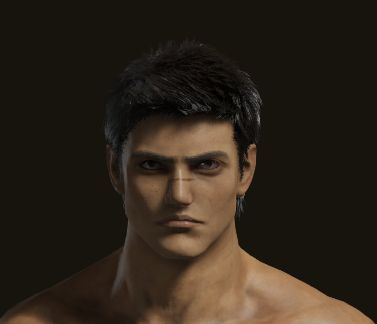 Guts from Berserk Elden Ring character creation, face