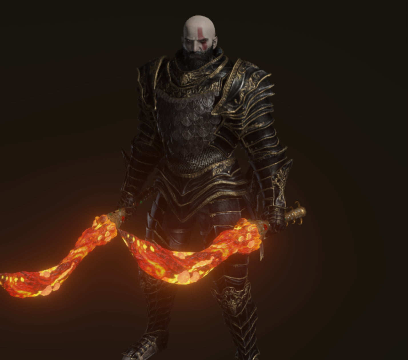 Kratos, God of War Elden Ring character creation, preset and sliders