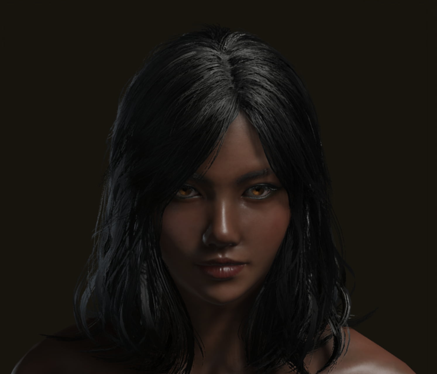 Taliyah Elden Ring character creation, beautiful black lady face